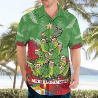 Kakapo New Zealand Christmas Hawaiian Shirt Meri Kirihimete Pohutukawa - Green Color LT14 - Polynesian Pride