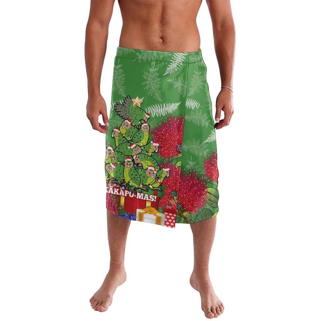 Kakapo New Zealand Christmas Lavalava Meri Kirihimete Pohutukawa - Green Color LT14 Green - Polynesian Pride