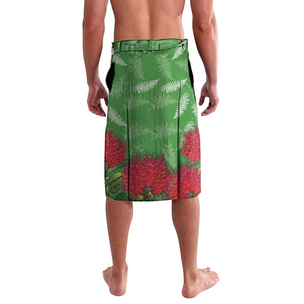 Kakapo New Zealand Christmas Lavalava Meri Kirihimete Pohutukawa - Green Color LT14 - Polynesian Pride