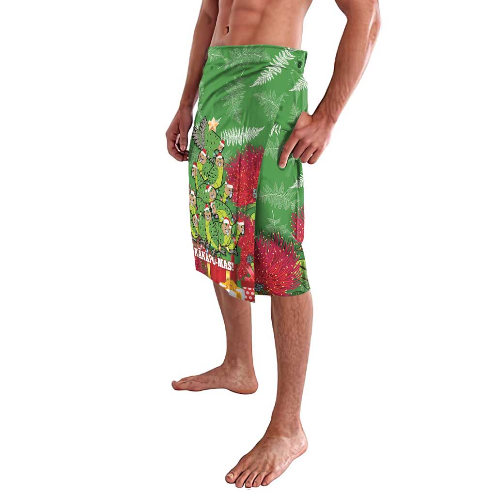 Kakapo New Zealand Christmas Lavalava Meri Kirihimete Pohutukawa - Green Color LT14 - Polynesian Pride