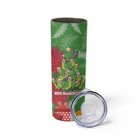 Kakapo New Zealand Christmas Skinny Tumbler Meri Kirihimete Pohutukawa - Green Color LT14 - Polynesian Pride