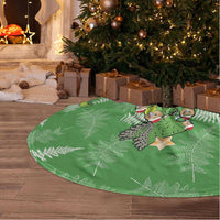 Kakapo New Zealand Christmas Tree Skirt Meri Kirihimete Pohutukawa - Green Color LT14 - Polynesian Pride