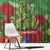 Kakapo New Zealand Christmas Window Curtain Meri Kirihimete Pohutukawa - Green Color