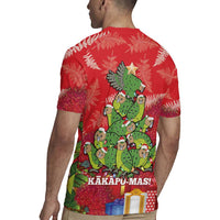Kakapo New Zealand Christmas Rugby Jersey Meri Kirihimete Pohutukawa - Red Color LT14 - Polynesian Pride
