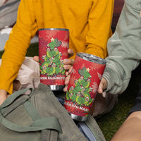Kakapo New Zealand Christmas Tumbler Cup Meri Kirihimete Pohutukawa - Red Color LT14 - Polynesian Pride