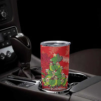 Kakapo New Zealand Christmas Tumbler Cup Meri Kirihimete Pohutukawa - Red Color LT14 - Polynesian Pride