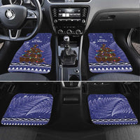 Kiwi New Zealand Christmas Car Mats Meri Kirihimete Silver Fern - Blue Color LT14 Set 4pcs Blue - Polynesian Pride