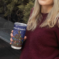 Kiwi New Zealand Christmas Tumbler Cup Meri Kirihimete Silver Fern - Blue Color LT14 - Polynesian Pride