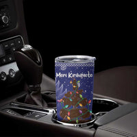 Kiwi New Zealand Christmas Tumbler Cup Meri Kirihimete Silver Fern - Blue Color LT14 - Polynesian Pride