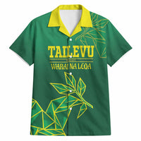 Fiji Tailevu Rugby Custom Hawaiian Shirt Warai Na Leqa LT14 Green - Polynesian Pride