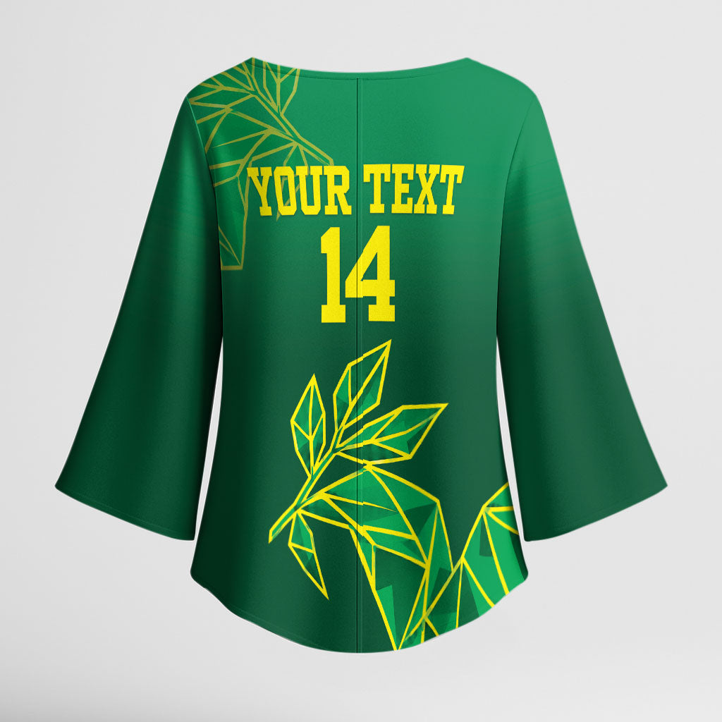 Fiji Tailevu Rugby Custom Kimono Sleeve Blouse Warai Na Leqa LT14 - Polynesian Pride