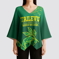 Fiji Tailevu Rugby Custom Kimono Sleeve Blouse Warai Na Leqa LT14 - Polynesian Pride
