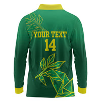 Fiji Tailevu Rugby Custom Long Sleeve Polo Shirt Warai Na Leqa LT14 - Polynesian Pride