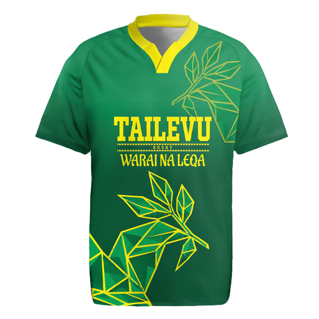 Fiji Tailevu Rugby Custom Rugby Jersey Warai Na Leqa LT14 Green - Polynesian Pride