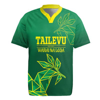 Fiji Tailevu Rugby Custom Rugby Jersey Warai Na Leqa LT14 Green - Polynesian Pride