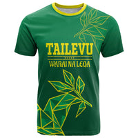 Fiji Tailevu Rugby Custom T Shirt Warai Na Leqa LT14 Green - Polynesian Pride
