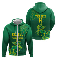 Fiji Tailevu Rugby Custom Zip Hoodie Warai Na Leqa LT14 - Polynesian Pride