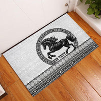 Fiji Nadroga Rugby Personalised Rubber Doormat Go Stallions Fijian Tapa LT14 - Polynesian Pride