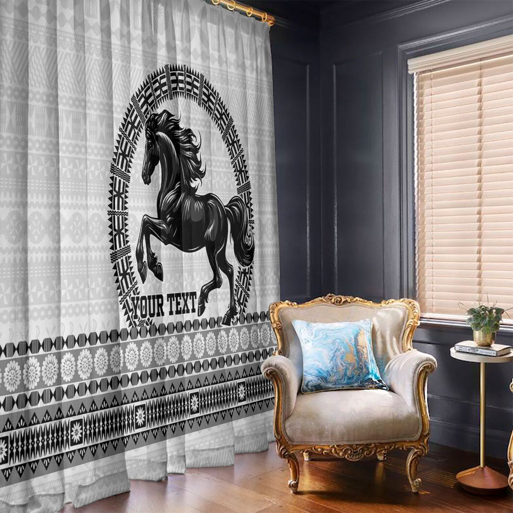 Fiji Nadroga Rugby Personalised Window Curtain Go Stallions Fijian Tapa LT14 - Polynesian Pride