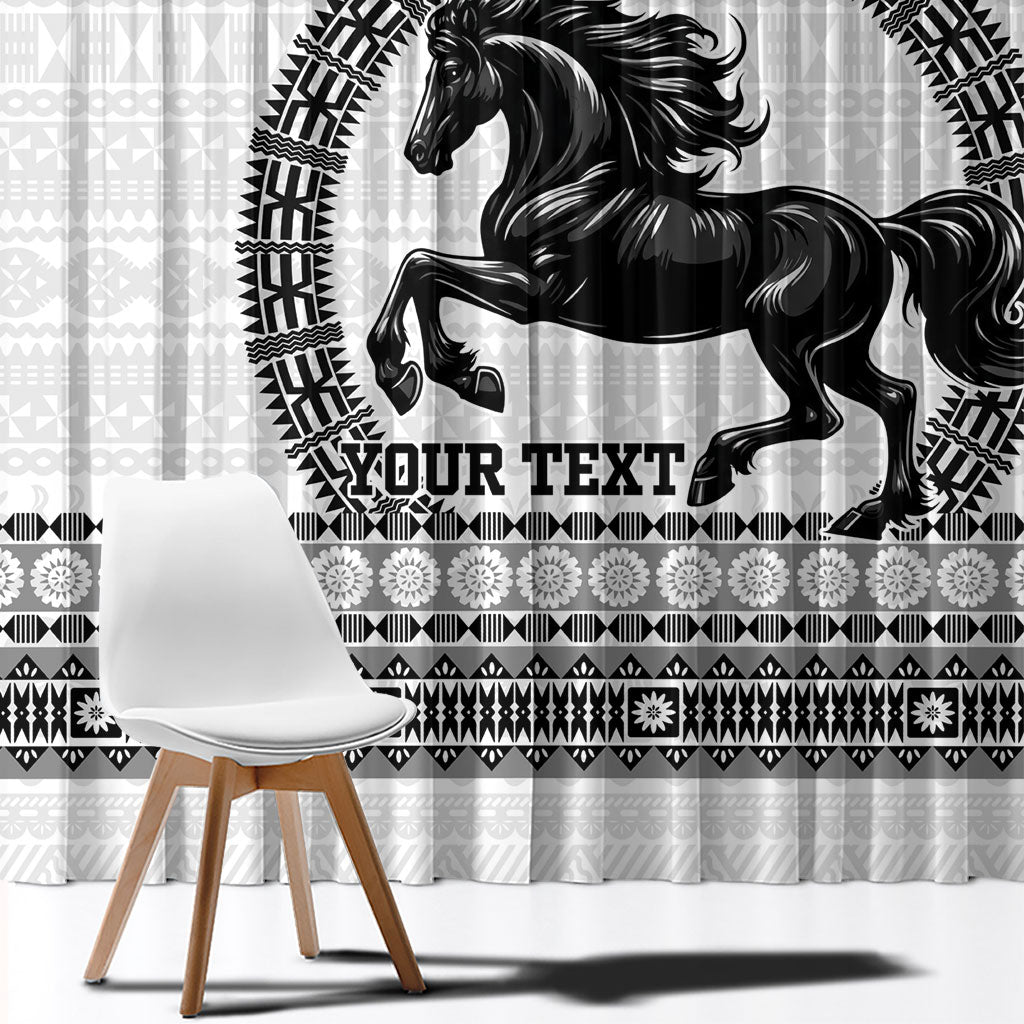Fiji Nadroga Rugby Personalised Window Curtain Go Stallions Fijian Tapa LT14 - Polynesian Pride