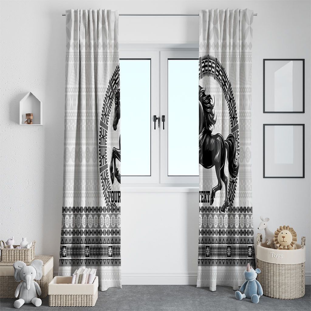 Fiji Nadroga Rugby Personalised Window Curtain Go Stallions Fijian Tapa LT14 - Polynesian Pride