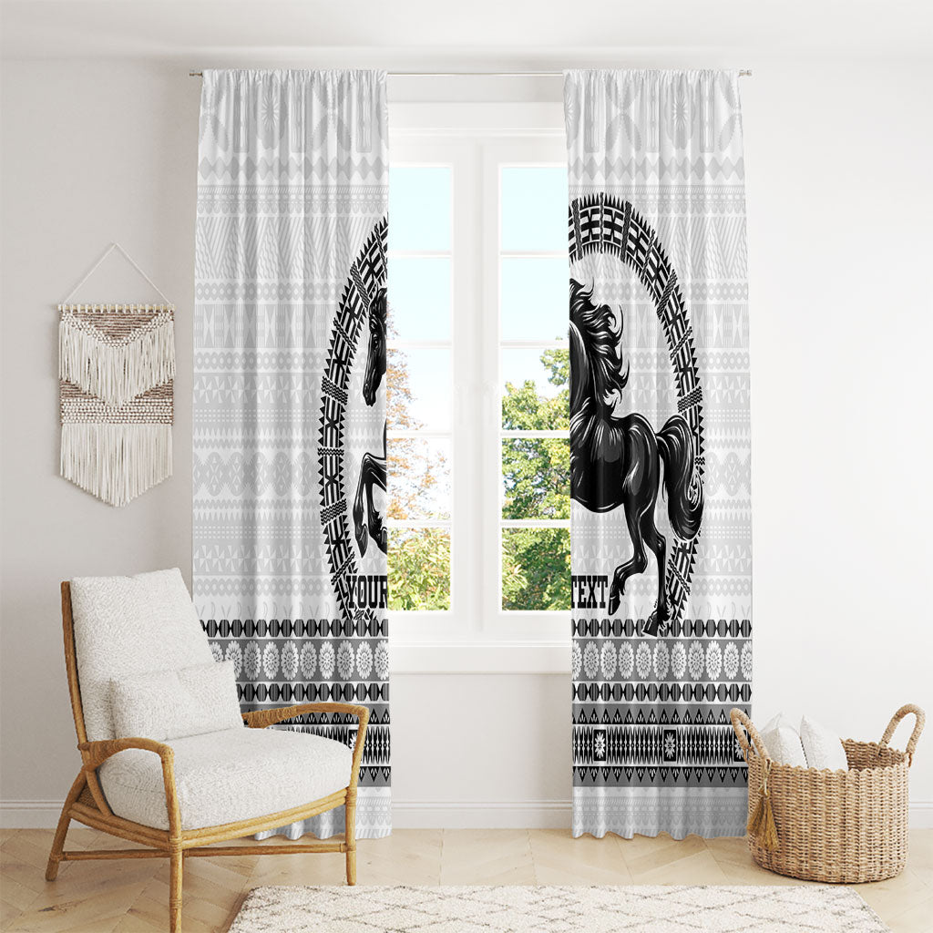 Fiji Nadroga Rugby Personalised Window Curtain Go Stallions Fijian Tapa LT14 - Polynesian Pride