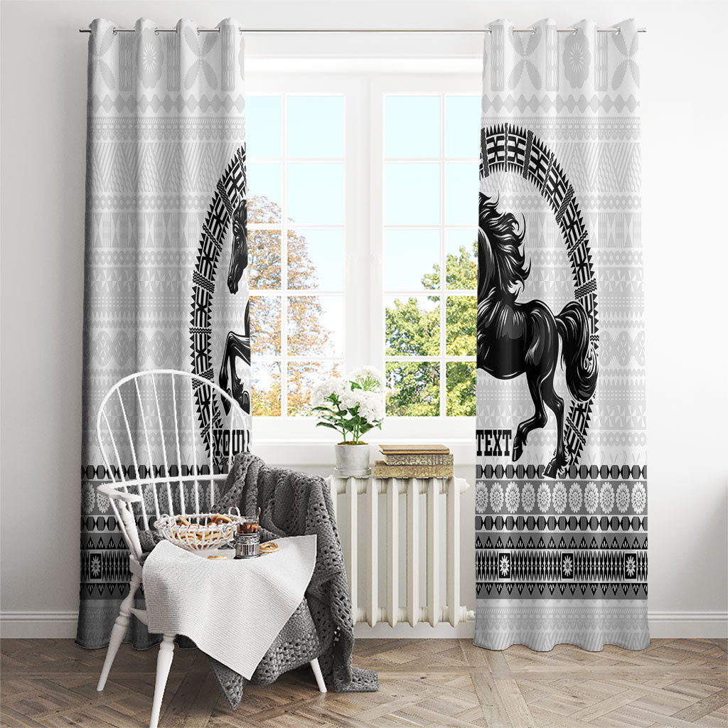 Fiji Nadroga Rugby Personalised Window Curtain Go Stallions Fijian Tapa LT14 - Polynesian Pride