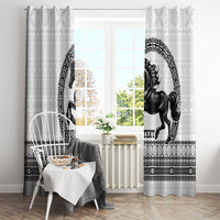 Fiji Nadroga Rugby Personalised Window Curtain Go Stallions Fijian Tapa LT14 - Polynesian Pride