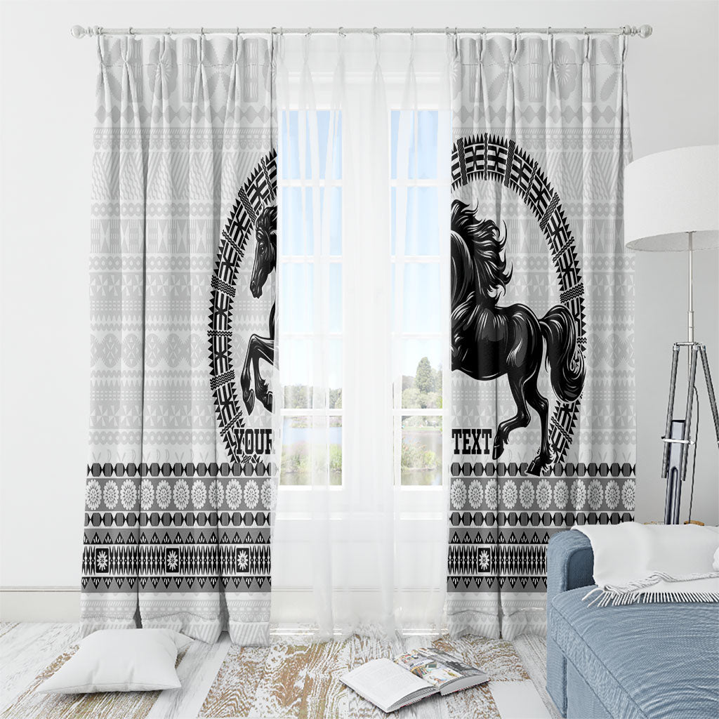 Fiji Nadroga Rugby Personalised Window Curtain Go Stallions Fijian Tapa LT14 - Polynesian Pride