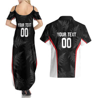 Custom New Zealand Silver Fern Softball Couples Matching Summer Maxi Dress and Hawaiian Shirt Go Aotearoa LT14 - Polynesian Pride