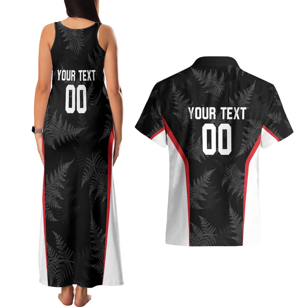 Custom New Zealand Silver Fern Softball Couples Matching Tank Maxi Dress and Hawaiian Shirt Go Aotearoa LT14 - Polynesian Pride