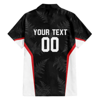 Custom New Zealand Silver Fern Softball Family Matching Off The Shoulder Long Sleeve Dress and Hawaiian Shirt Go Aotearoa LT14 - Polynesian Pride