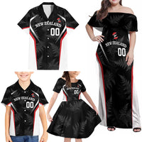 Custom New Zealand Silver Fern Softball Family Matching Off Shoulder Maxi Dress and Hawaiian Shirt Go Aotearoa LT14 - Polynesian Pride