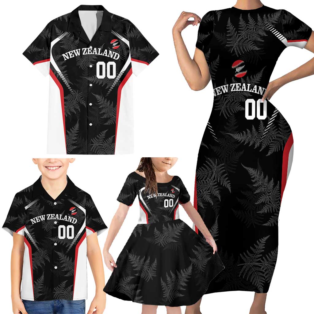 Custom New Zealand Silver Fern Softball Family Matching Short Sleeve Bodycon Dress and Hawaiian Shirt Go Aotearoa LT14 - Polynesian Pride