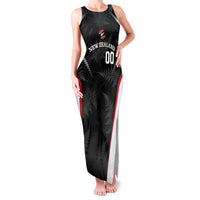 Custom New Zealand Silver Fern Softball Family Matching Tank Maxi Dress and Hawaiian Shirt Go Aotearoa LT14 Mom's Dress Black - Polynesian Pride