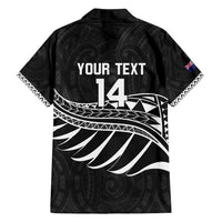 Custom Aotearoa Ice Hockey Family Matching Off Shoulder Short Dress and Hawaiian Shirt NZ Tiki Mascot - Maori Pattern LT14 - Polynesian Pride