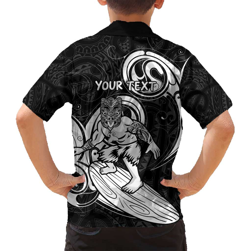 Personalised New Zealand Surfing Family Matching Tank Maxi Dress and Hawaiian Shirt Aotearoa Maori Tiki Haka LT14 - Polynesian Pride