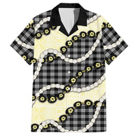 Black Palaka Hawaii Hawaiian Shirt Kukui Nut Pikake Lei Hawaiian Tapa Pattern - Polynesian Pride