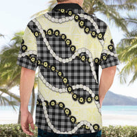 Black Palaka Hawaii Hawaiian Shirt Kukui Nut Pikake Lei Hawaiian Tapa Pattern - Polynesian Pride