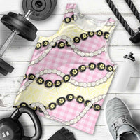 Pink Palaka Hawaii Men Tank Top Kukui Nut Pikake Lei Hawaiian Tapa Pattern - Polynesian Pride