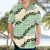 Green Palaka Hawaii Hawaiian Shirt Kukui Nut Pikake Lei Hawaiian Tapa Pattern - Polynesian Pride