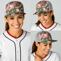 Cowboy Hawaii Mele Kalikimaka Baseball Net Cap Paniolo Kukui Nut Pikake Lei Red Version - Polynesian Pride