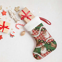 Cowboy Hawaii Mele Kalikimaka Christmas Stocking Paniolo Kukui Nut Pikake Lei Red Version LT14 - Polynesian Pride