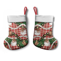 Cowboy Hawaii Mele Kalikimaka Christmas Stocking Paniolo Kukui Nut Pikake Lei Red Version LT14 - Polynesian Pride