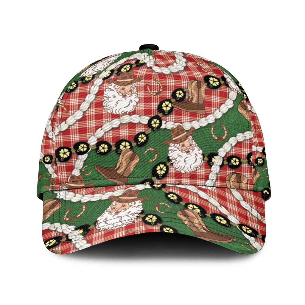 Cowboy Hawaii Mele Kalikimaka Classic Cap Paniolo Kukui Nut Pikake Lei Red Version - Polynesian Pride