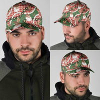 Cowboy Hawaii Mele Kalikimaka Classic Cap Paniolo Kukui Nut Pikake Lei Red Version - Polynesian Pride