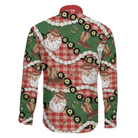 Cowboy Hawaii Mele Kalikimaka Family Matching Mermaid Dress and Hawaiian Shirt Paniolo Kukui Nut Pikake Lei Red Version LT14 - Polynesian Pride