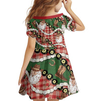 Cowboy Hawaii Mele Kalikimaka Family Matching Summer Maxi Dress and Hawaiian Shirt Paniolo Kukui Nut Pikake Lei Red Version LT14 - Polynesian Pride