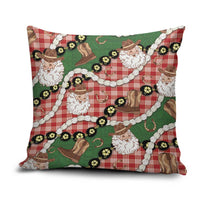 Cowboy Hawaii Mele Kalikimaka Pillow Cover Paniolo Kukui Nut Pikake Lei Red Version LT14 Red - Polynesian Pride