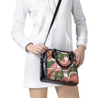 Cowboy Hawaii Mele Kalikimaka Shoulder Handbag Paniolo Kukui Nut Pikake Lei Red Version - Polynesian Pride